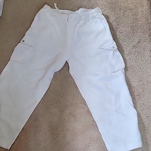 White cargo jeans